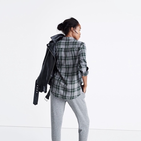 NWOT Madewell Zip Front Flannel Popover - Picture 6 of 6